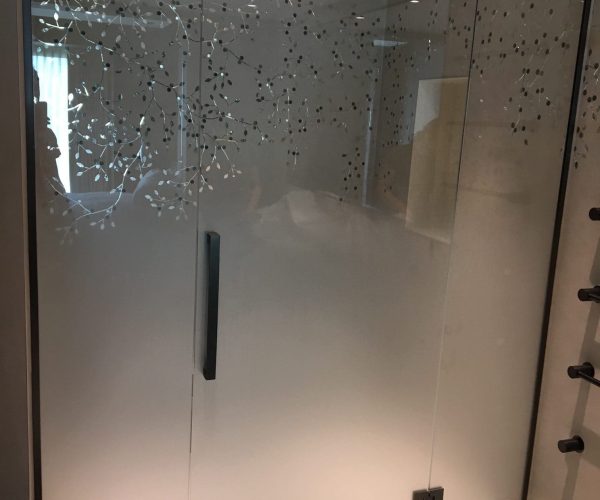 Douche en verre